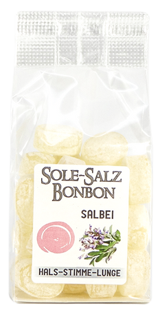 KRISTALL SALINENBONBONS AUS NATURSOLE - SALBEI  100g