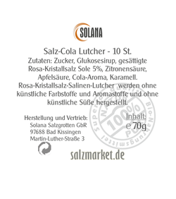 SOLE-SALZ-LUTCHER MIT ROSA-KRISTALLSALZ-SOLE - COLA 10 ST.